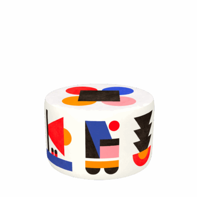 Pouf Oggian Home Design White M