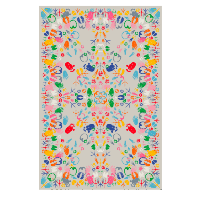 Let's Dance Animal Traces Light Rectangular Carpet