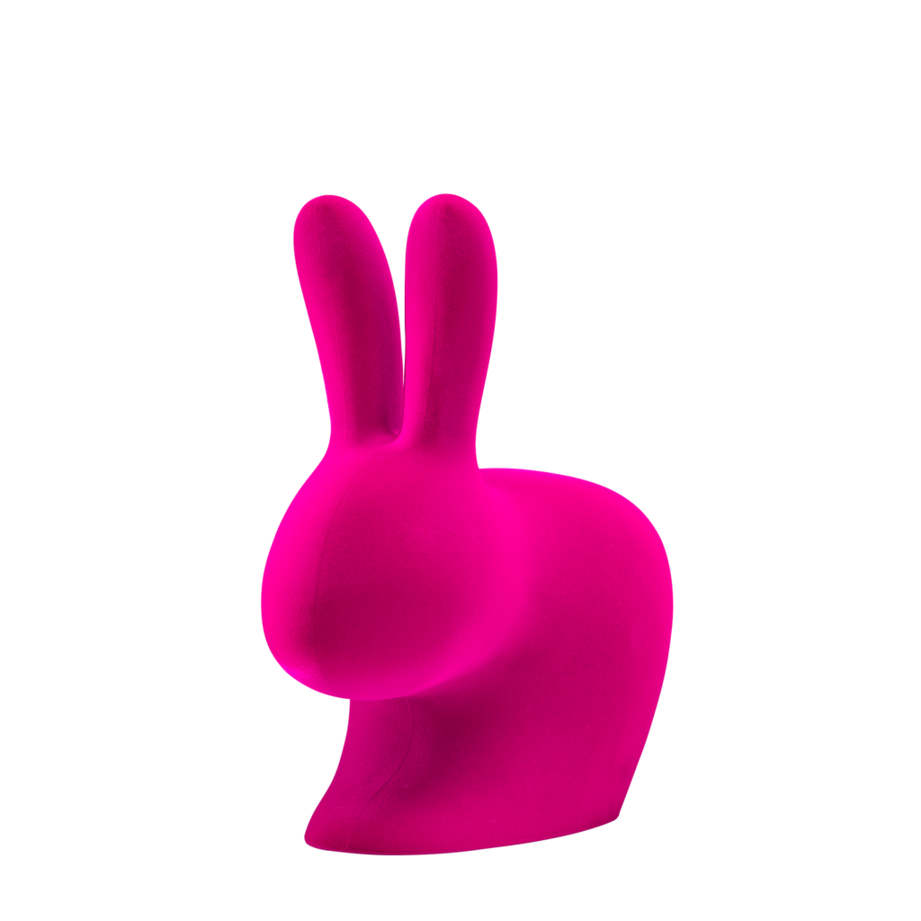 래빗 체어 라지 벨벳 푸시아 Rabbit Chair Large Velvet Fuxia - qeeboo 퀴부 한국공식독점수입원