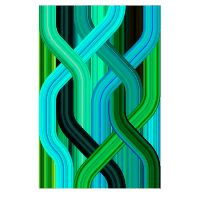 Wave Green Rectangular Carpet