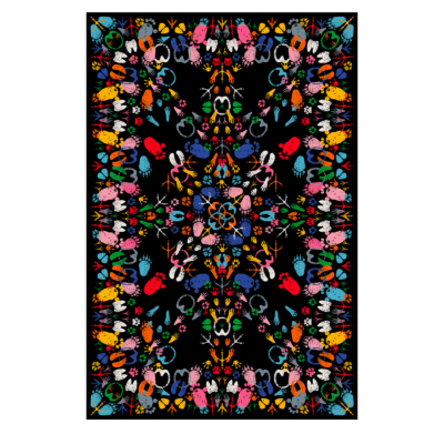 Let's Dance Animal Traces Dark Rectangular Carpet