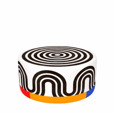 Pouf Oggian Spyral White L